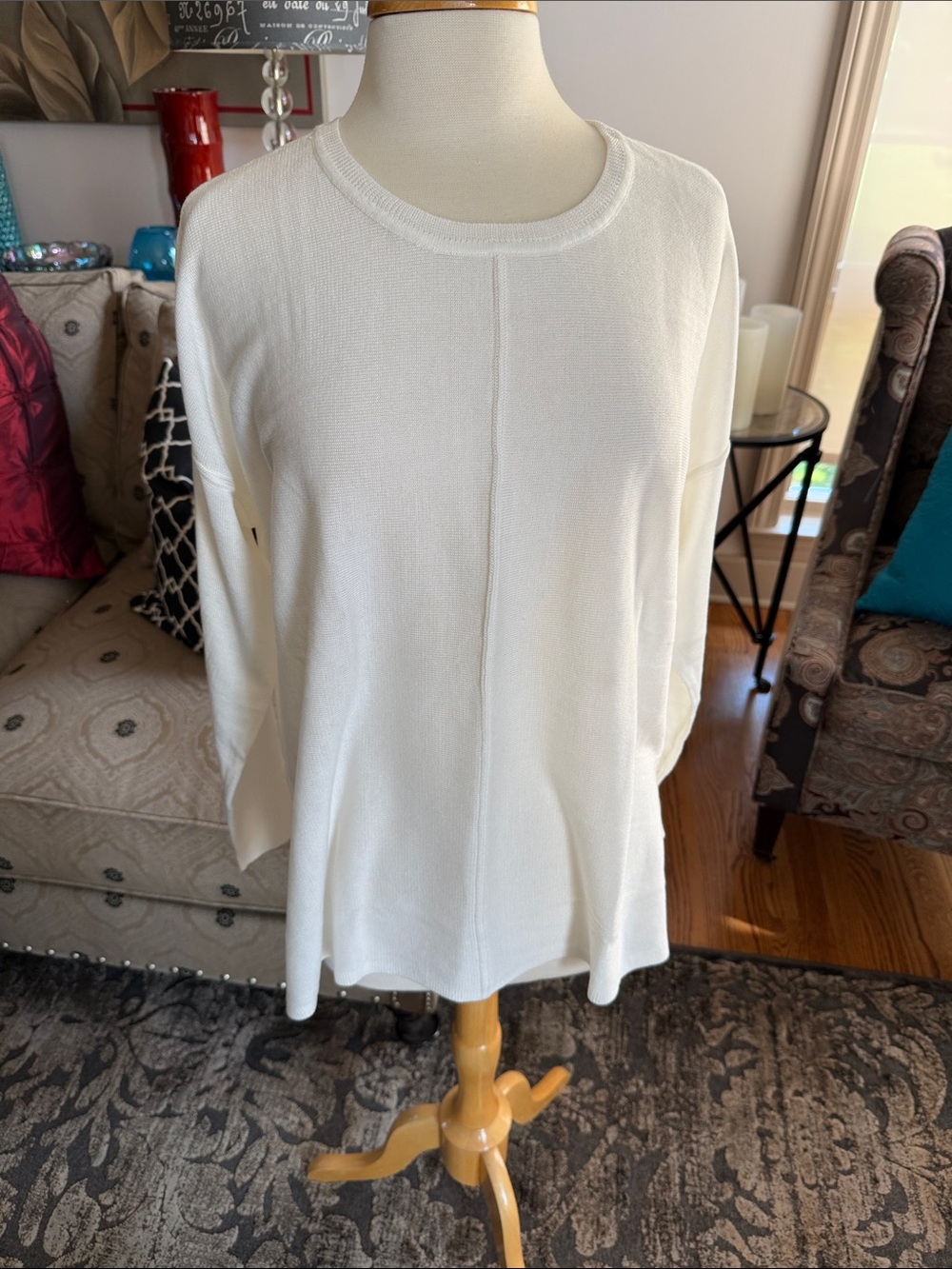 Van Heusen Classic cream Long Sleeve Knit Top